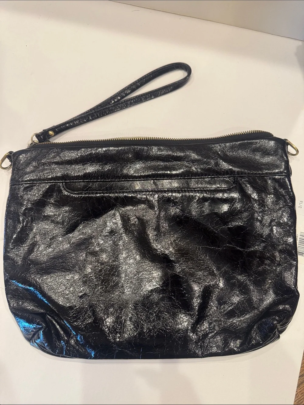 HOBO Black Leather Wristlet Clutch